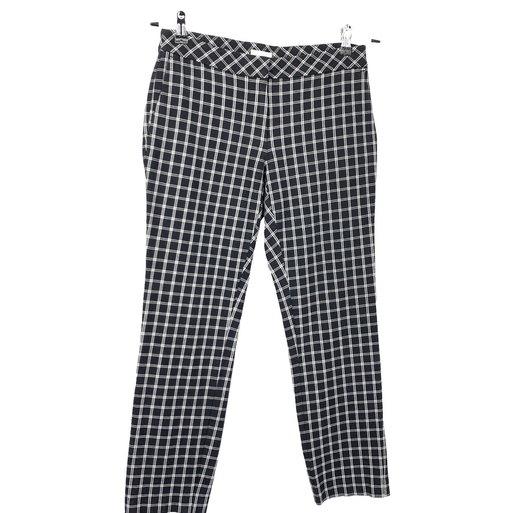 J Jill Women 4 Ponte Pants Slim‎ Skinny Trousers Premium Bi Stretch Black White